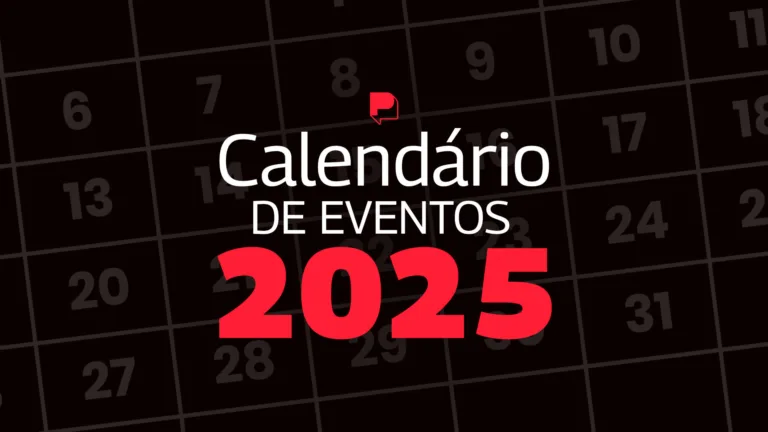 Capa do calendário de eventos de 2025