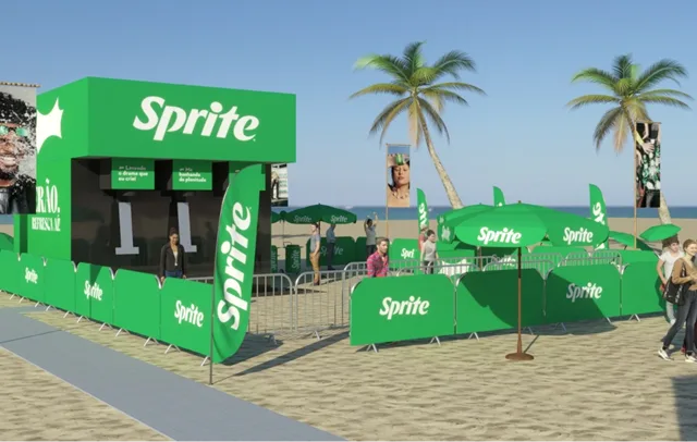 Imagem mostra painel de divulgação da campanha de verão da Sprite para 2025