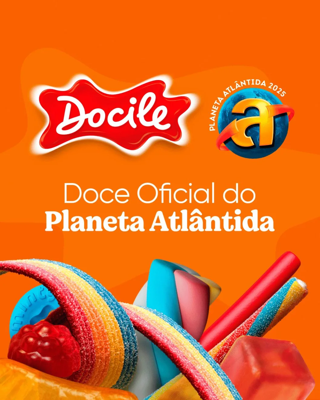 Banner da participação da Docile no Planeta Atlântida 2025