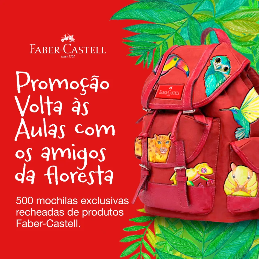 Folder de divulgação da nova promoção da faber-castell