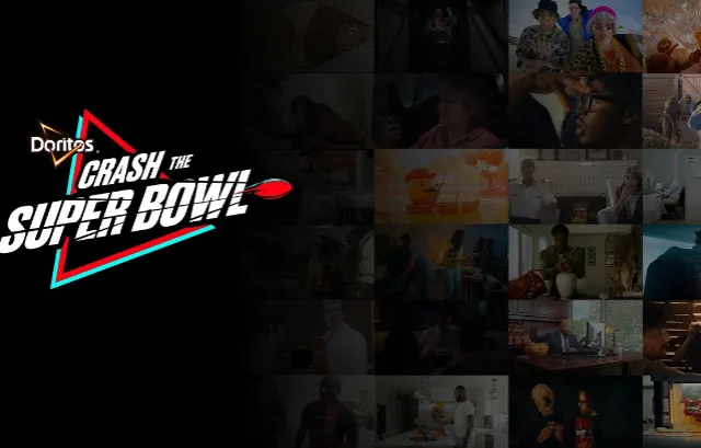 Banner da promoção "Crash the Super Bowl" da Doritos