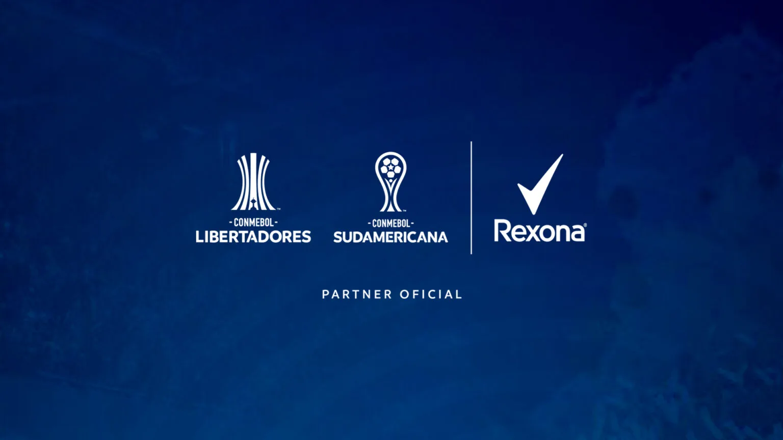 Imagem mostra logomarcas de Rexona e CONMEBOL para patrocínio de torneios na América Latina