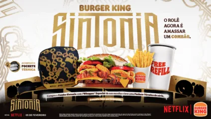 Banner mostra divulgação de ativação do Burger King para o Festival Sintonia