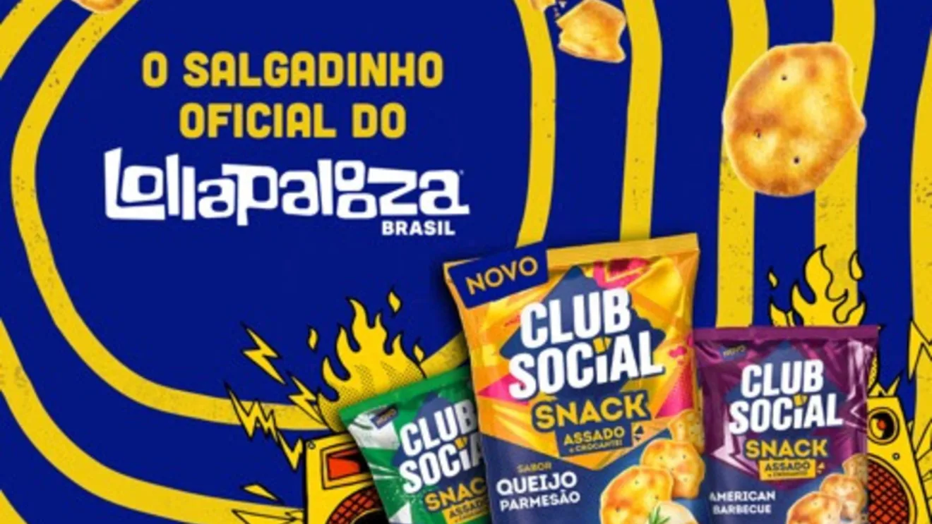 Banner divulga a participação de Club Social no Lollapalooza 2025