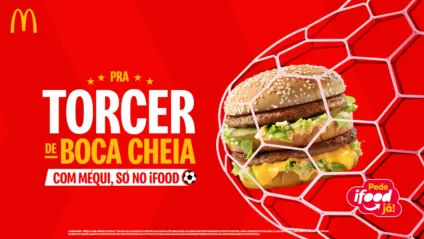 Banner mostra parceria de ofertas entre iFood e McDonald's