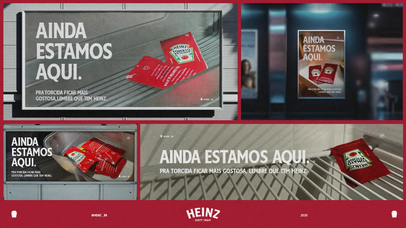 Imagem mostra banner da ação "Ainda estamos aqui" da Heinz