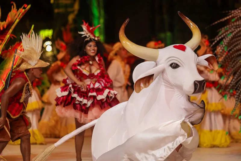 Imagem mostra cena do Festival de Parintins: edição de 2025 terá patrocínio da Natura