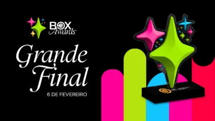 A imagem traz a mensagem Bex Awards Grande Final 6 de fevereiro