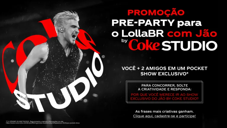 Coca-Cola leva fãs para pocket show "Jão by Coke Studio" em promoção especial