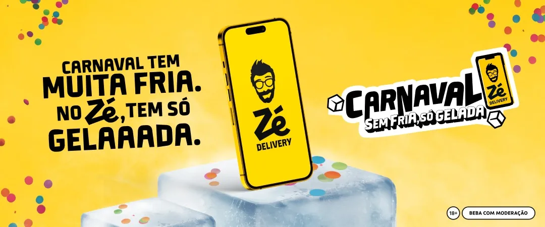 Imagem mostra banner de divulgação das promoções de Zé Delivery para o Carnaval 2025