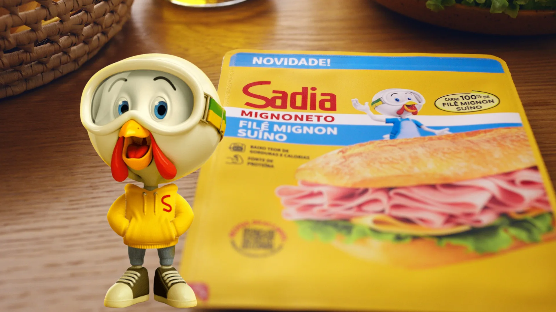 Miniatura do Mascote Lek Trek distribuído na nova promoção da Sadia