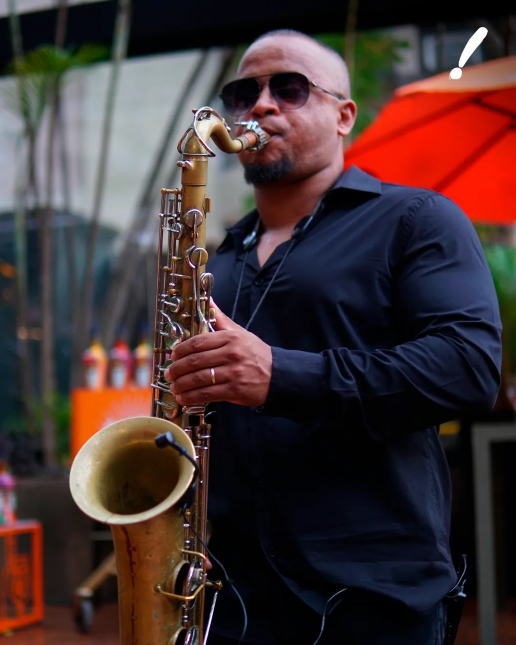 Saxofonista no evento Potenza 2025