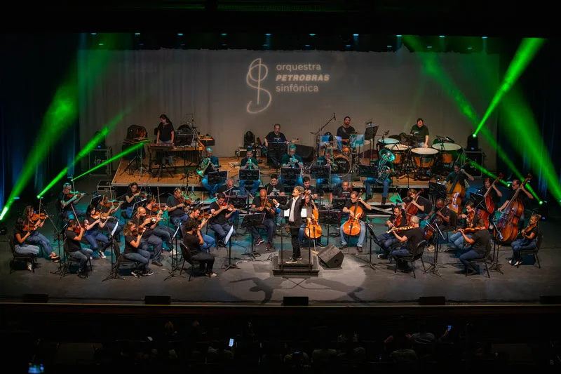 Imagem mostra parte de concerto apresentado pela Orquestra Petrobras Sinfônica