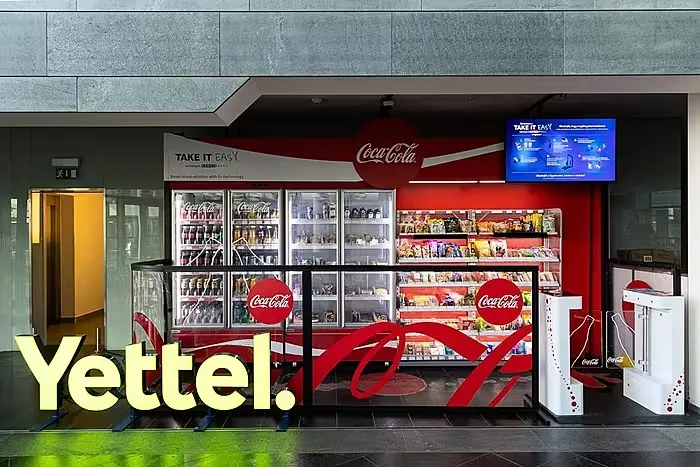 Imagem mostra a loja autônoma de engarrafadora da Coca-Cola, na Hungria