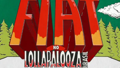 Imagem recortada do banner de divulgação do patrocínio da Fiat ao Lollapalooza 2025