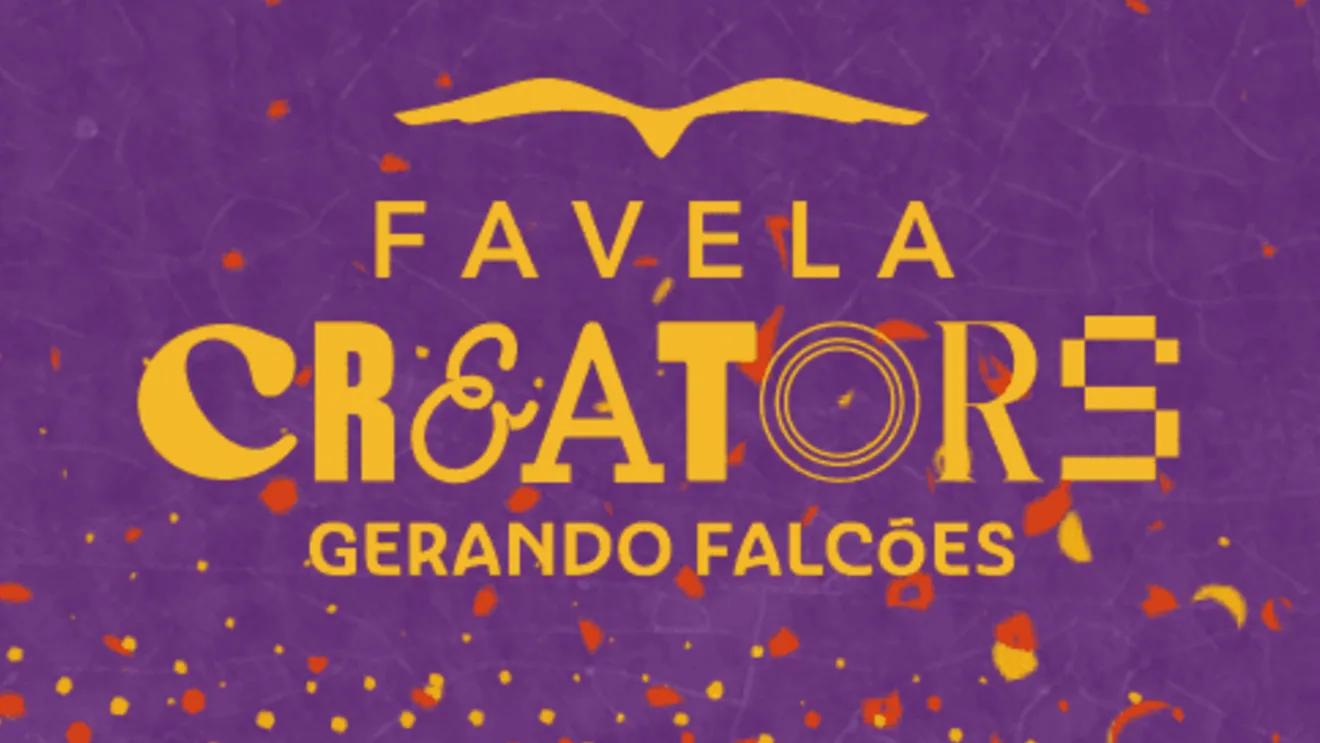 Banner de divulgação do Favela Creators, curso da Gerando Falcões para lançar criadores de conteúdo vindos das favelas