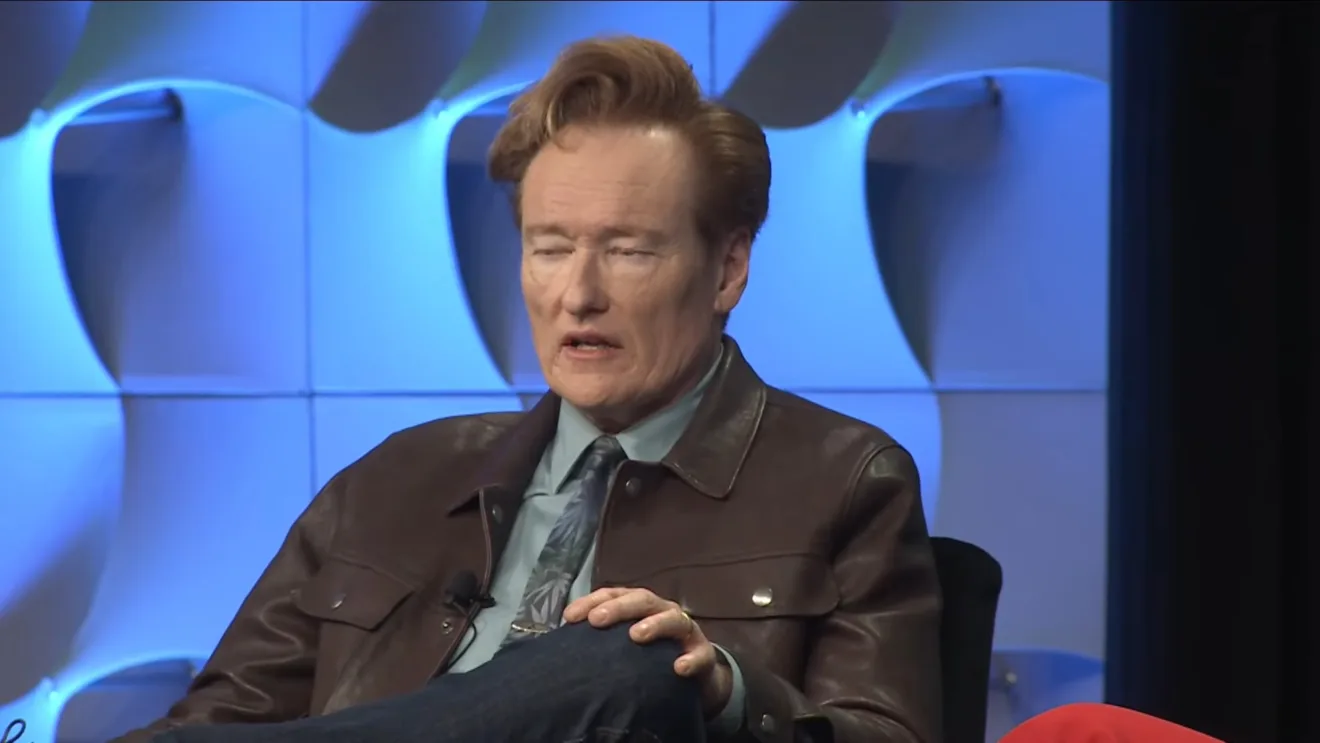 Imagem de Conan O'Brien, durante painel sobre games no SXSW 2026