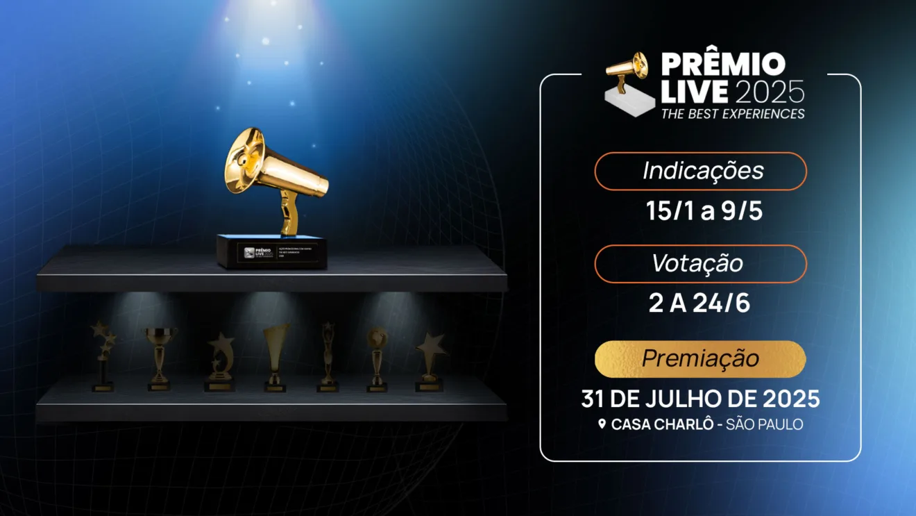 Calendário com as datas do Prêmio Live 2025