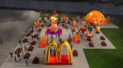 Espaço de alimentação do McDonalds, Méqui, no Lollapalooza 2025