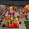 Espaço de alimentação do McDonalds, Méqui, no Lollapalooza 2025