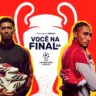 Banner divulgando promoção da Centauro com a adidas, sobre a final da Liga dos Campeões