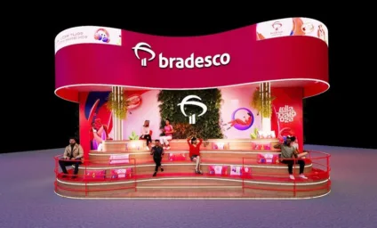 Imagem conceitual do espaço do Bradesco no Lollapalooza