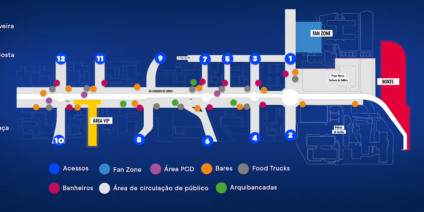 Mapa do Red Bull Showrun Curitiba, na Avenida Cândido de Abreu