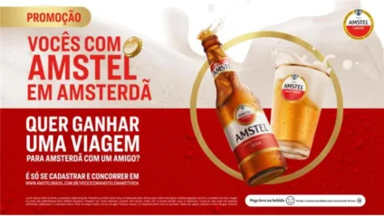 Folder da promoção de Amstel em Amsterdã