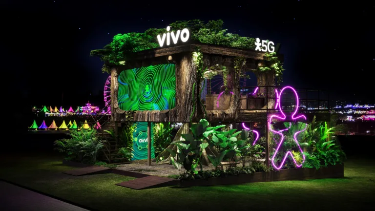 Imagem do estande que a Vivo levará ao Lollapalooza