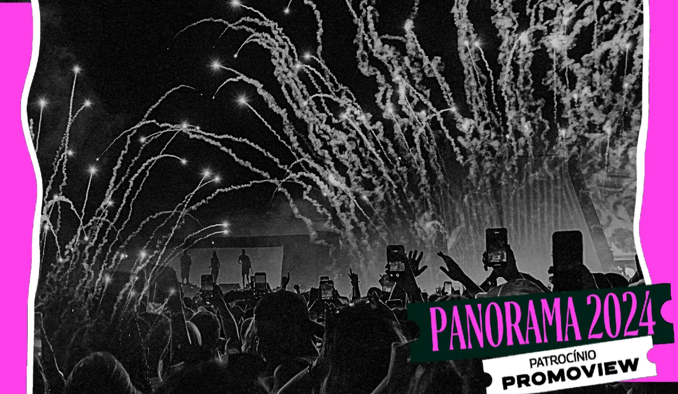 Imagem de uma plateia cheia durante show do Lollapalooza 2024 Imagem de uma plateia cheia durante show do Lollapalooza 2024