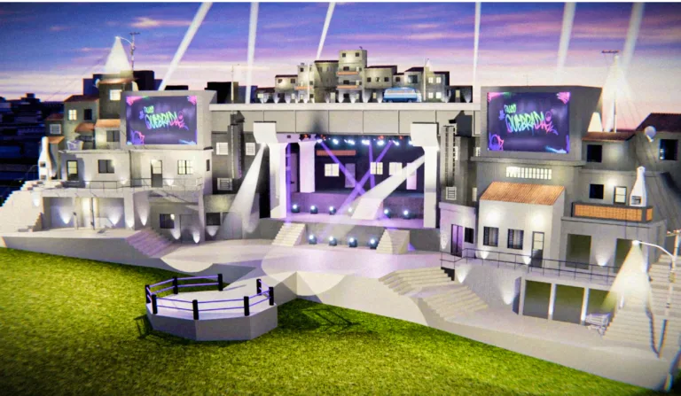 Conceitualização em 3D mostra o Palco Quebrada, nova estrutura do The Town 2025