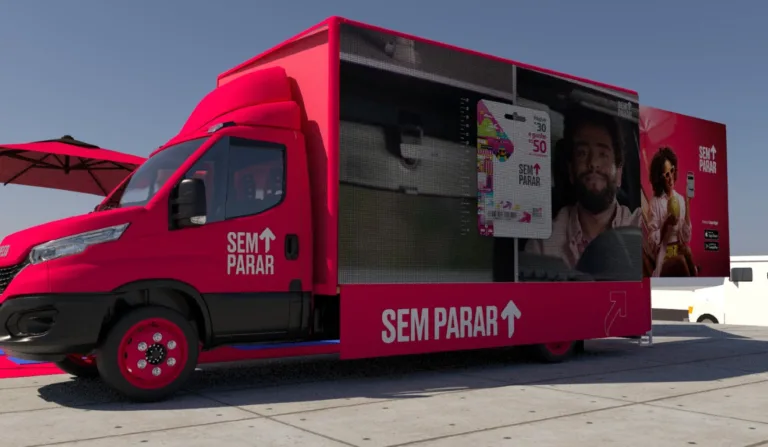Imagem do truck que a Sem Parar usará em ativação de feriado prolongado