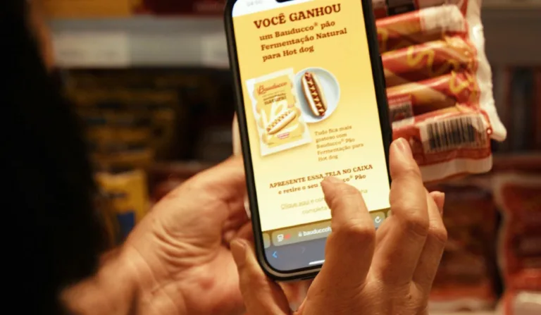 Imagem mostra ação da Bauducco com embalagens de produtos para pães