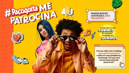 Paçoquinha me patrocinada folder. Paçoquinha me patrocinada folder.