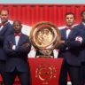 Imagem mostra logomarca da Budweiser por trás de diversos ex-jogadores da Seleção e a Taça da Copa do Mundo de Clubes da FIFA