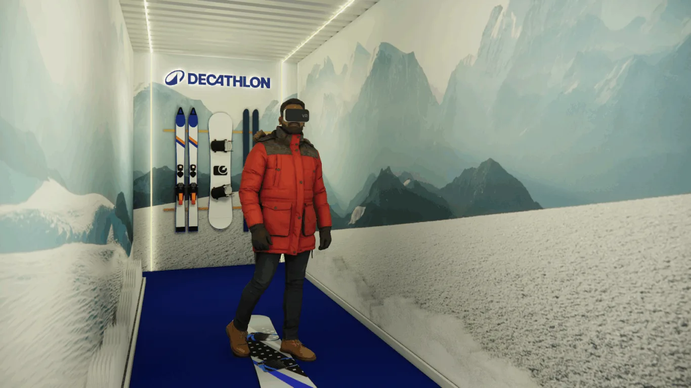 Imagem da ativação Mountain Experience da Decathlon