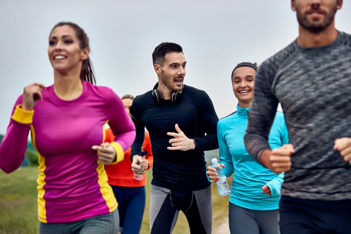 Maratonistas correndo