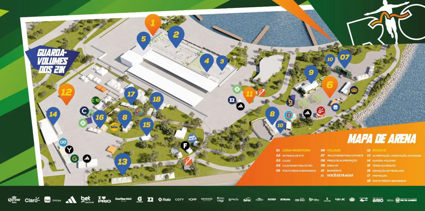 Mapa da Maratona do Rio 2025