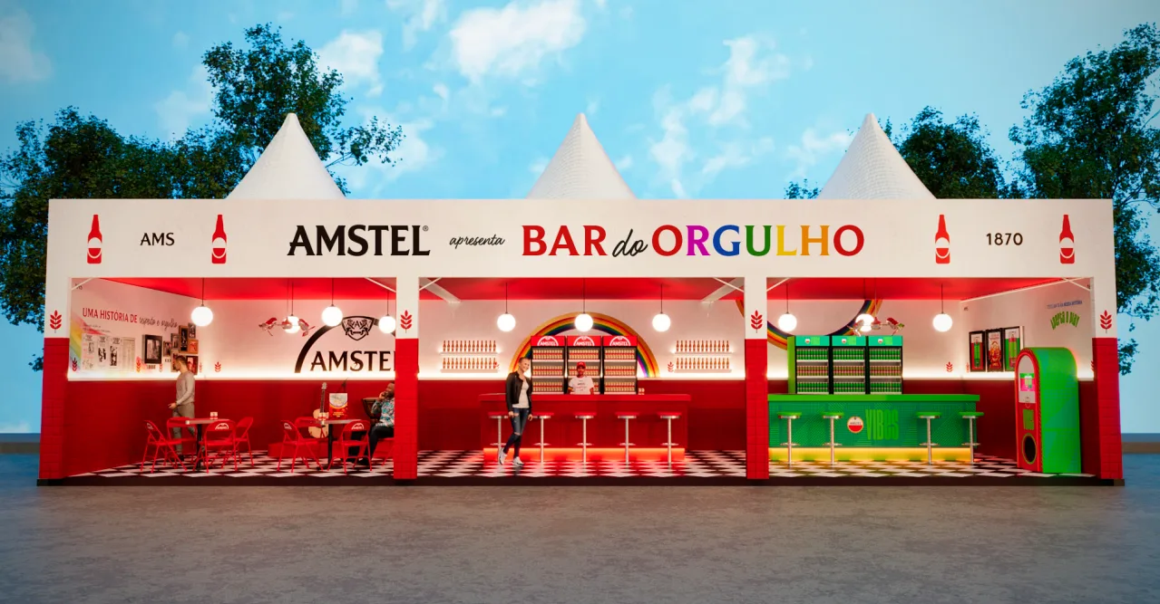 Bar do Orgulho da Amstel na Feira da Diversidade