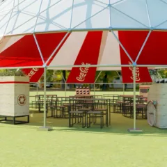 Espaço para piquenique da Coca-Cola no Taste Festival SP