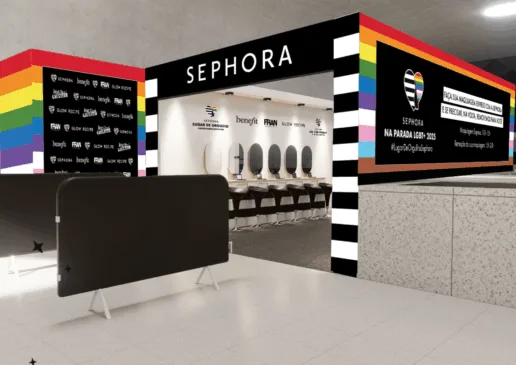 Instalação da Sephora na Parada LGBT+ de São Paulo