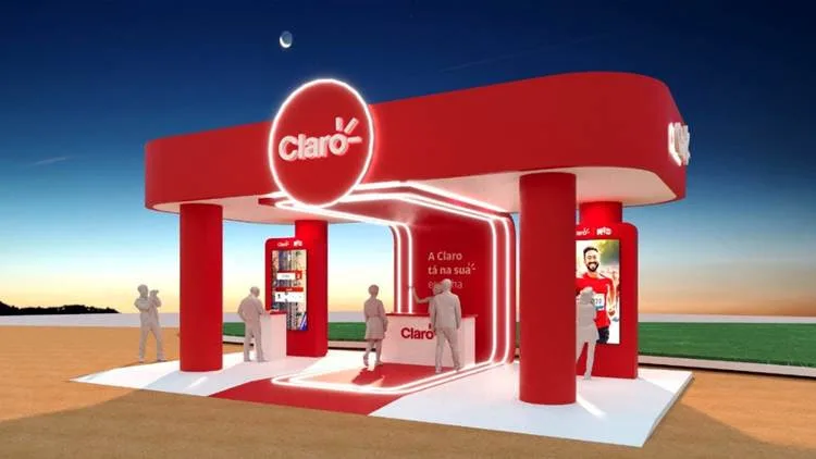 Estande da Claro na Maratona do Rio 2025