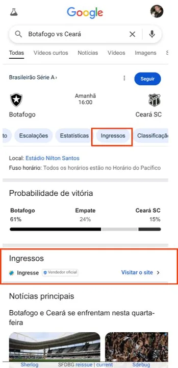 ingresse google