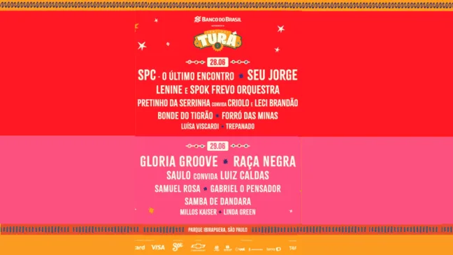Festival Turá 2025 divulga palcos das atrações em São Paulo; confira os horários
