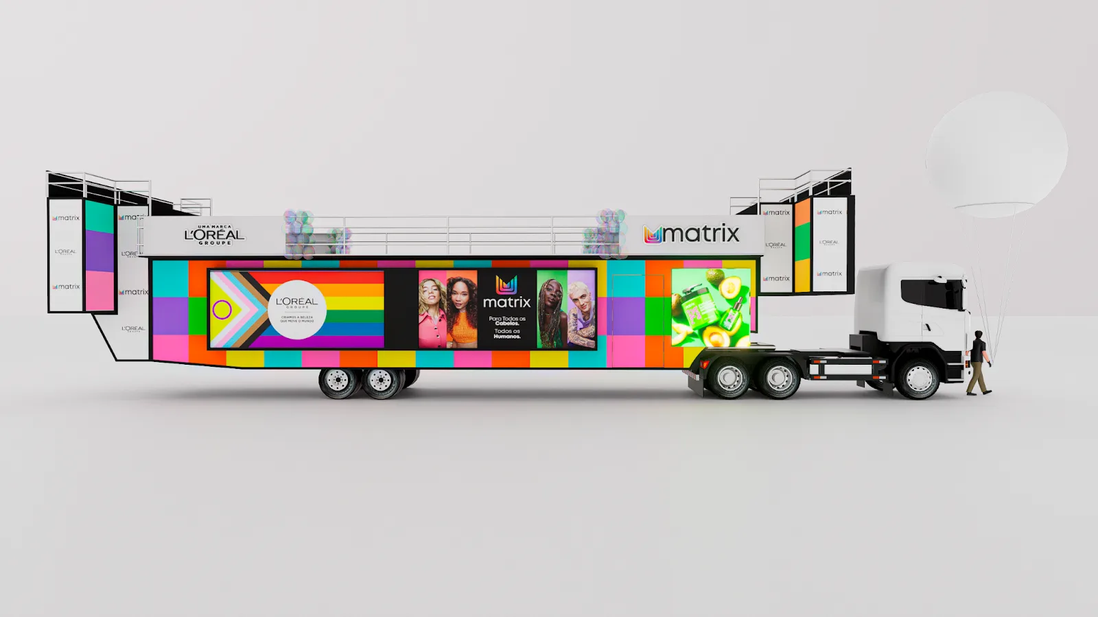Trio elétrico do Grupo L'oréal na Parada do Orgulho de São Paulo