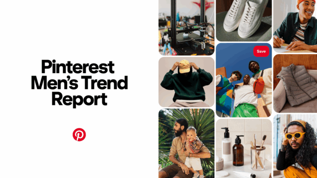 Relatório de Tendências Masculinas do Pinterest