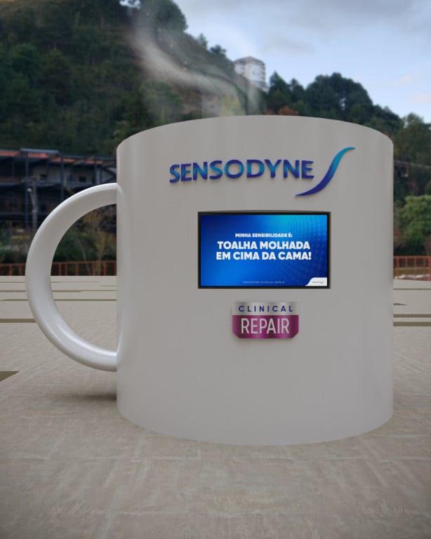 Ativação de "confessionário" da Sensodyne em Campos do Jordão