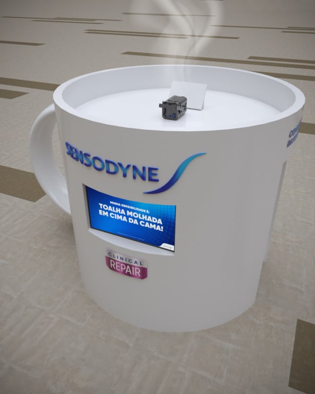 Ativação de "confessionário" da Sensodyne em Campos do Jordão