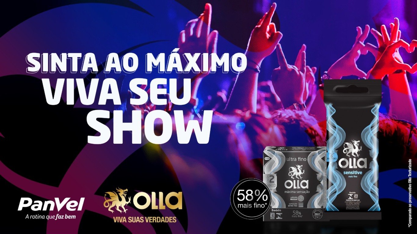 Viva ao máximo o seu show, parceria da Olla e da Panvel