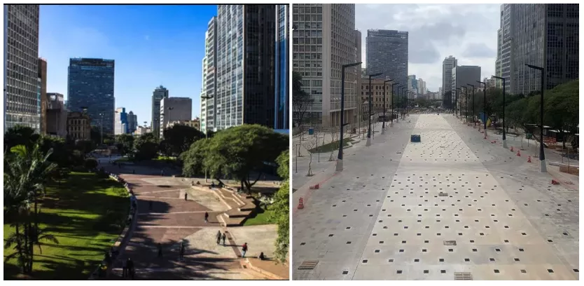 vale do anhangabau antes e depois